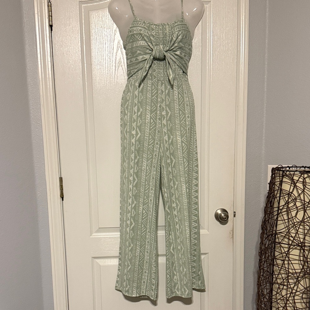 NWOT Green Patterned Jumpsuit